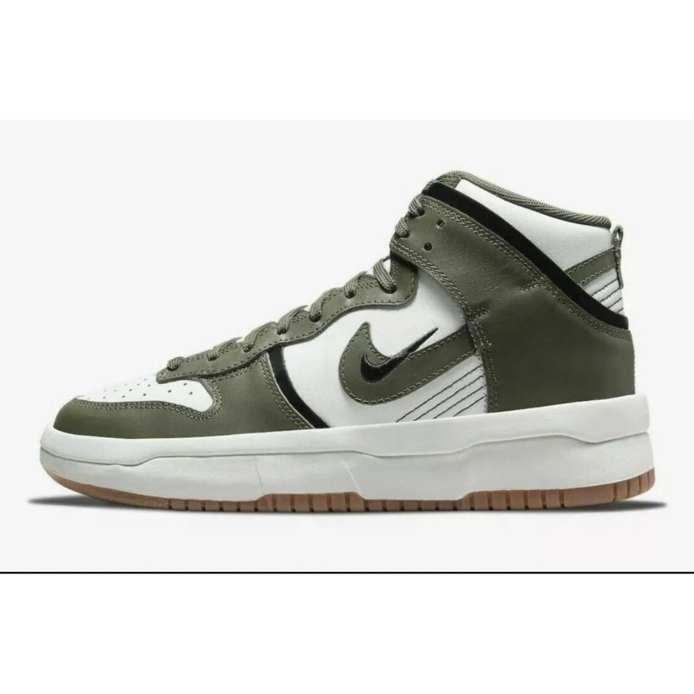 Nike Dunk High Up Womens Size 10 Basketball Shoes White/Black/Khaki DH3718-103 - Picture 3 of 6
